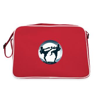 Combat de Muay Thaï - Sac Retro - rouge/blanc - Dos