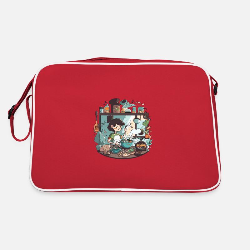 Art Lover: Chef-d’œuvre du musée - Sac Retro - rouge/blanc