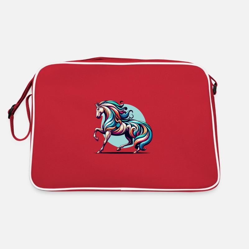 Art coloré du cheval Sac Retro