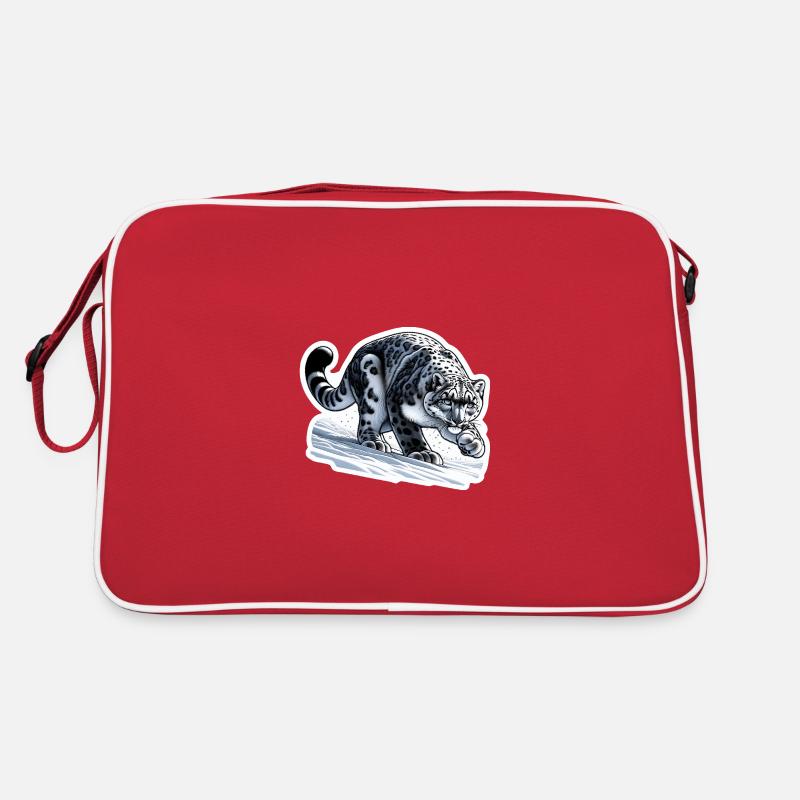 Léopard des neiges Léopard blanc Léopard Sac Retro