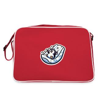 Pingouins mignons Petit pingouin Pingouin amoureux des pingouins - Sac Retro - rouge/blanc - Dos