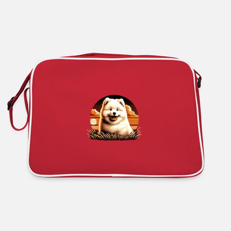 Chien Samoyède Cadeaux Mignon Samoyède Chien Graphique Sac Retro