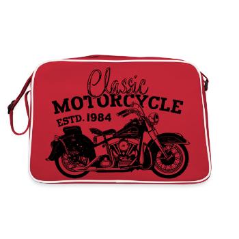 Rétro 1984 Moto Motard Moto Anniversaire 1984 - Sac Retro - rouge/blanc - Dos