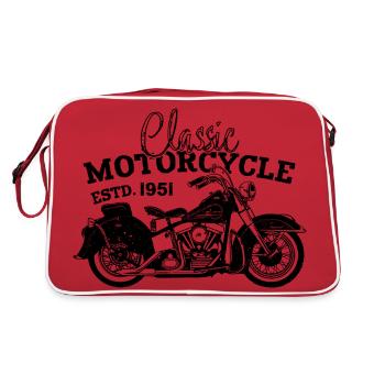 Retro 1951 Motorcycle Biker Motorcycle Birthday 1951 - Retro Bag - red/white - Back