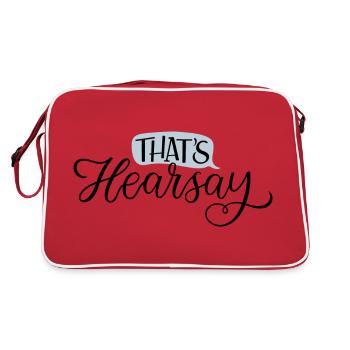 That's Hearsay Black Lettering - Retro Tasche - Rot/Weiß - Hinten