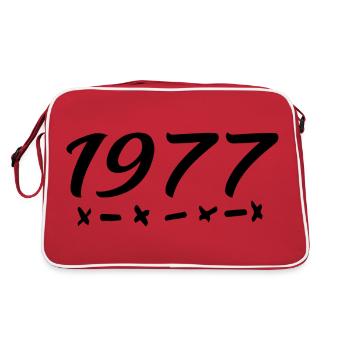 1977 Naissance - 48e anniversaire 1977 Légende 1977 - Sac Retro - rouge/blanc - Dos