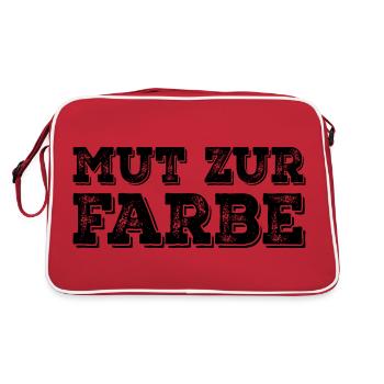 Travail d’humour noir avec courage de colorier - Sac Retro - rouge/blanc - Dos