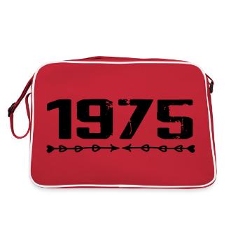 1975 Rétro 1975 Anniversaire 1975 Millésime 1975 - Sac Retro - rouge/blanc - Dos