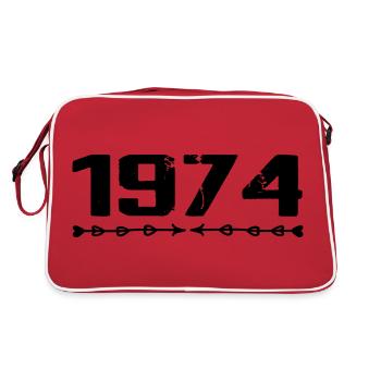 1974 Retro 1974 Birthday 1974 Vintage 1974 - Retro Bag - red/white - Back