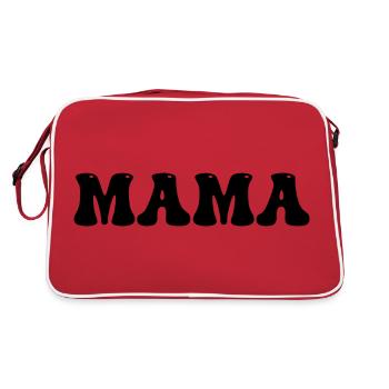 Mama - Beste Mama - Retro Tasche - Rot/Weiß - Hinten