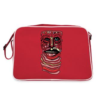 LONG COU - Sac Retro - rouge/blanc - Dos