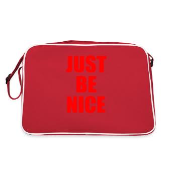 Just be nice - Retro Bag - red/white - Back