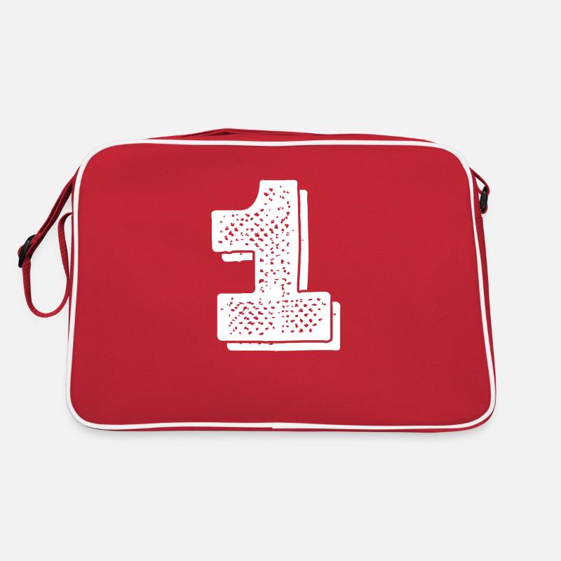 Nummer 1- 1. Jahrestag Retro Tasche