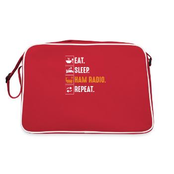 Radio Amateur - Contest KLeidung - Retro Bag - red/white - Back