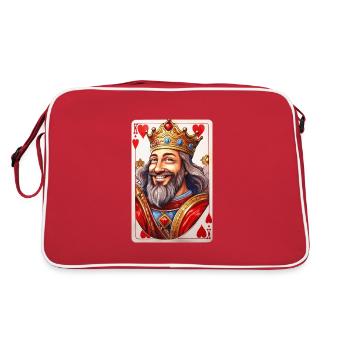 Carte à jouer Heart King - Sac Retro - rouge/blanc - Dos