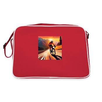 Pedal to the Summit - Retro Bag - red/white - Back