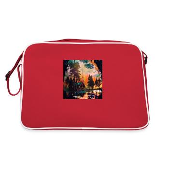 Cabane dans les bois - Sac Retro - rouge/blanc - Dos