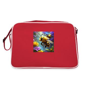 Buzzing with Cuteness - Retro Bag - red/white - Back