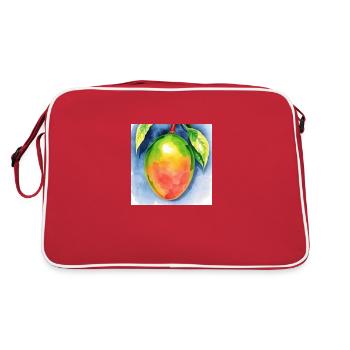 Mango Watercolor - Retro Bag - red/white - Back