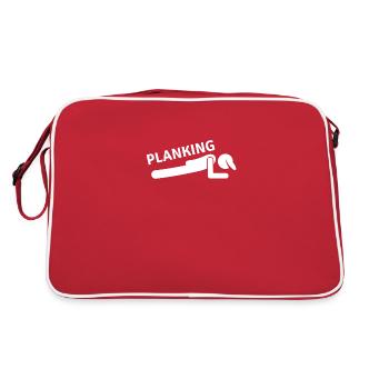 Planking Abs Strong - Retro Tasche - Rot/Weiß - Hinten