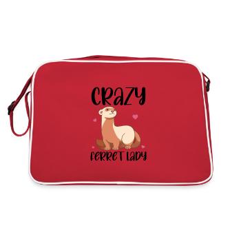 Amateurs de furet | Ferrets Animaux Cadeaux - Sac Retro - rouge/blanc - Dos