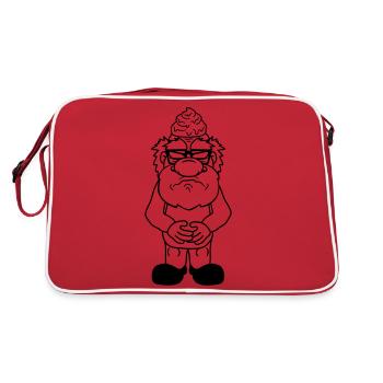 merde merde aigre boese veraergert kot tas - Sac Retro - rouge/blanc - Dos