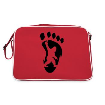 Signe de paix Bigfoot - Sac Retro - rouge/blanc - Dos