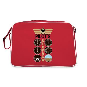 Pilot Flyer SixPack - Retro Bag - red/white - Back
