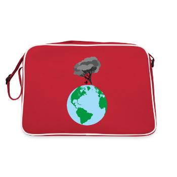 Sauvez la planète aujourd’hui - Sac Retro - rouge/blanc - Dos