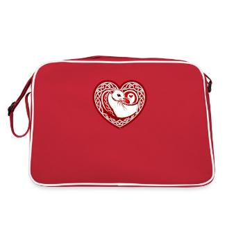 Coeur hermine de bretagne - Sac Retro - rouge/blanc - Dos