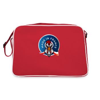 MADE IN FRANCE - Sac Retro - rouge/blanc - Dos