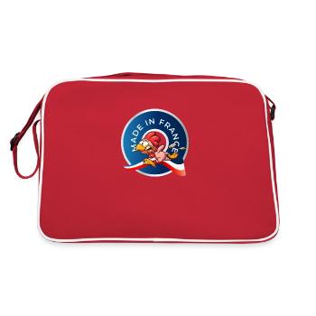 MADE IN FRANCE - Sac Retro - rouge/blanc - Dos