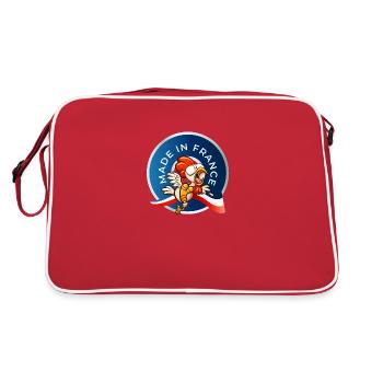 MADE IN FRANCE - Sac Retro - rouge/blanc - Dos