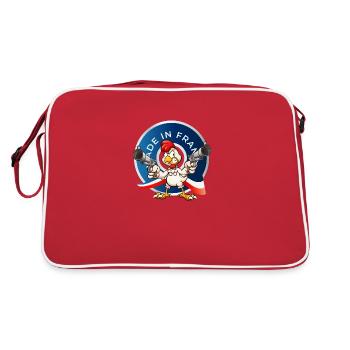 MADE IN FRANCE - Sac Retro - rouge/blanc - Dos