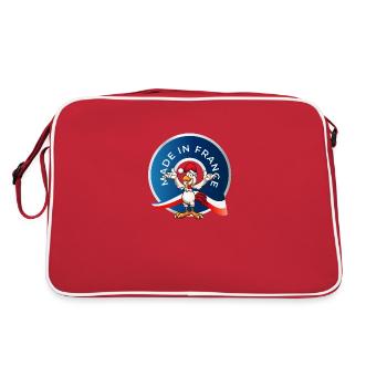 MADE IN FRANCE - Sac Retro - rouge/blanc - Dos
