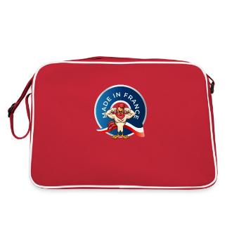 MADE IN FRANCE - Sac Retro - rouge/blanc - Dos