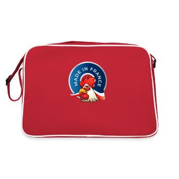 MADE IN FRANCE - Sac Retro - rouge/blanc - Dos