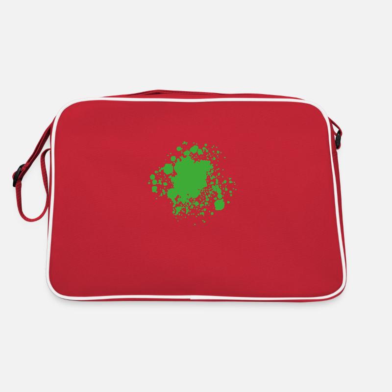 Blob de cadeau éclaboussures de peinture verte - Sac Retro - rouge/blanc
