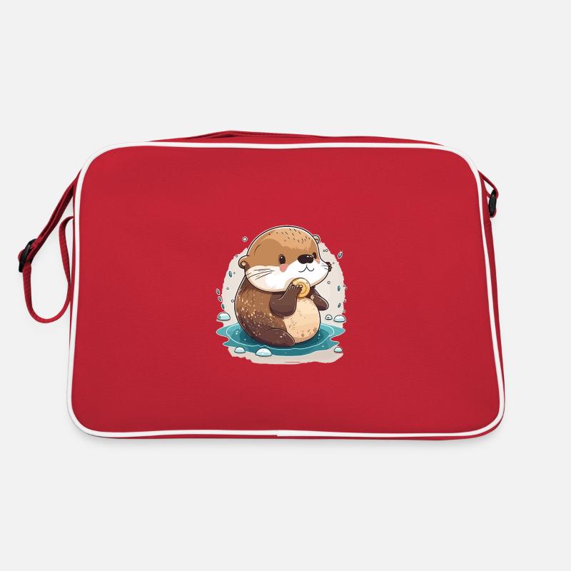 Loutre de mer - Sac Retro - rouge/blanc