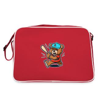 Bear Batter - Retro Bag - red/white - Back