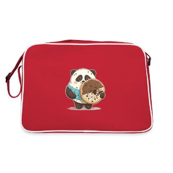 Panda à la dent sucrée - Sac Retro - rouge/blanc - Dos