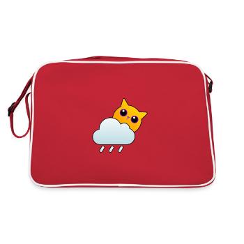 Mignon chat météo - Sac Retro - rouge/blanc - Dos