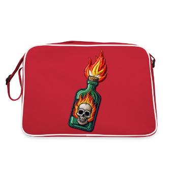 Flamme de crâne - Sac Retro - rouge/blanc - Dos