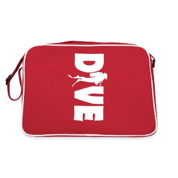 Diving Dive plonger - Sac Retro - rouge/blanc - Dos