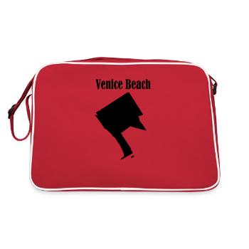 Venice Beach L.A. Black - Retro Bag - red/white - Back