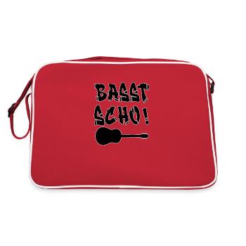 Basst scho - conception de musicien drôle - Sac Retro - rouge/blanc - Dos