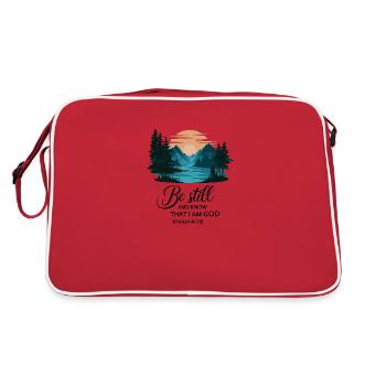 Be still and know that I'm god - Retro Bag - red/white - Back