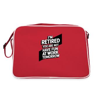 Retraité 2025 - Je suis PENSION, VOUS ne l’êtes pas - Sac Retro - rouge/blanc - Dos