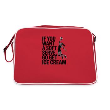 Soft-serve? Then off to the – volleyball - Retro Bag - red/white - Back