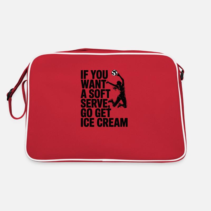 Soft-Serve? Dann ab zum Eis – Volleyball Retro Tasche